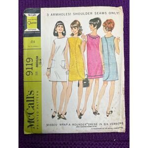 McCalls Pattern 9119 wrap dress sheath 1960s size 12-14